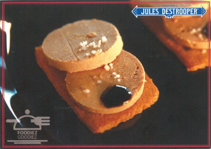 Une idée du Biscuitier Jules Destrooper avec du Foie Gras