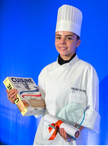 Jeanne Profit, lauréate du Challenge Foie Gras 2017 des Jeunes Créateurs Culinaires !
