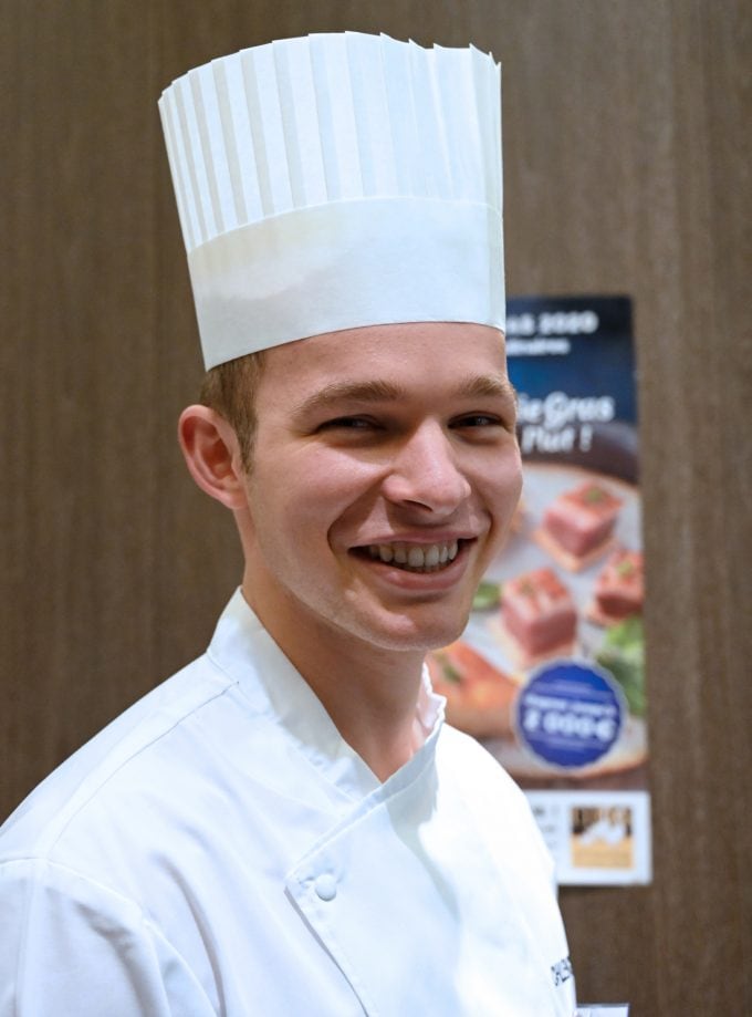 Andreas Schiefer, lauréat du 4e prix du Challenge Foie Gras 2020 des Jeunes Créateurs Culinaires