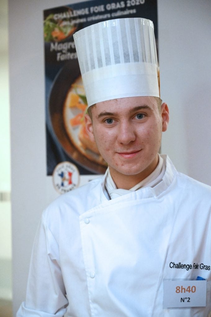 Doryan Stevenard remporte le 2e prix du Challenge Foie Gras 2020 des Jeunes Créateurs Culinaires