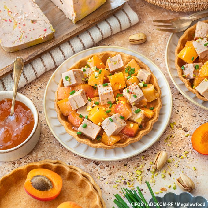 Tartelettes au tartare de Foie Gras & abricots