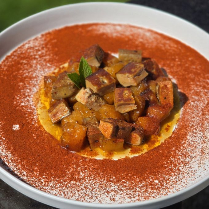 Foie Gras poêlé et melon confit